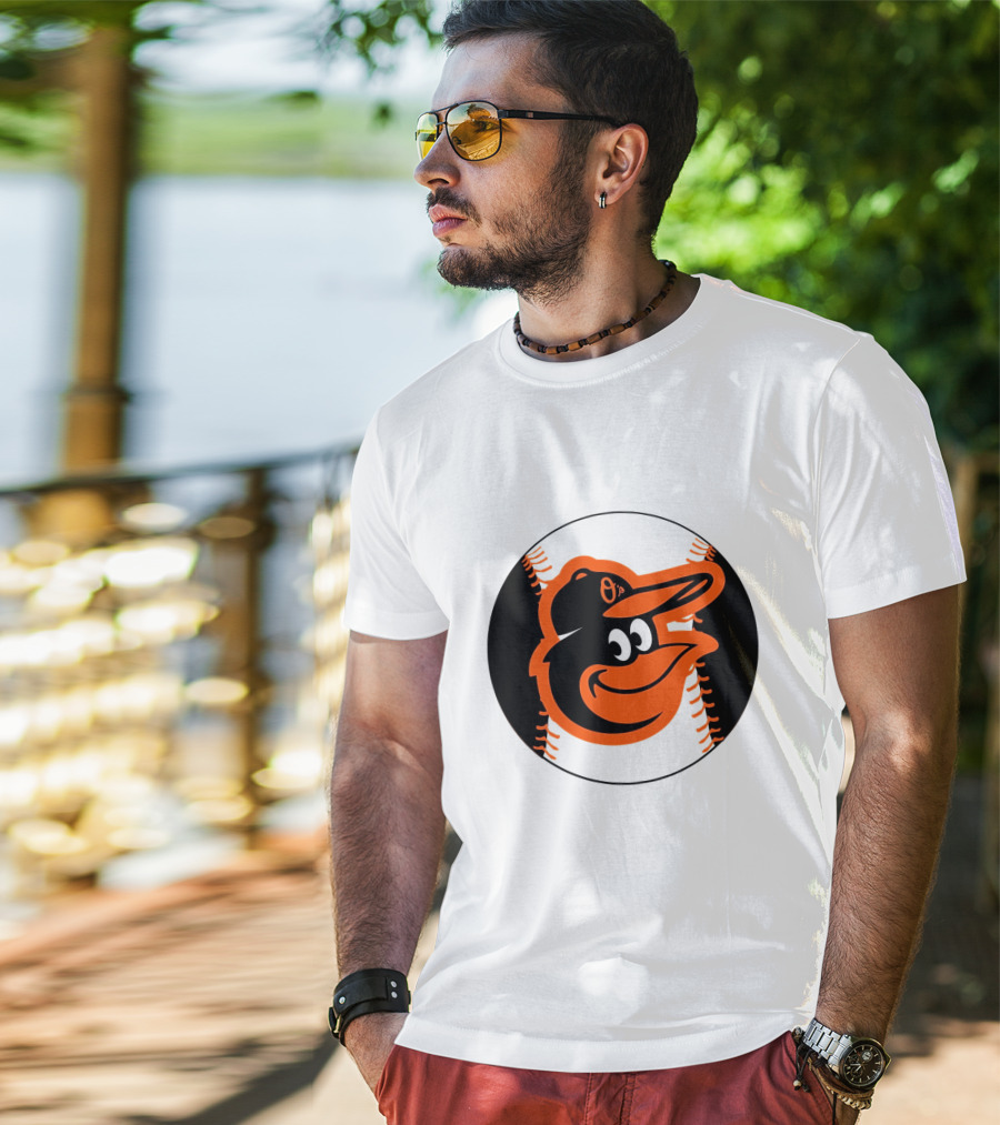 Orioles Baseball Logo Hot Dog Race Fun T-Shirt