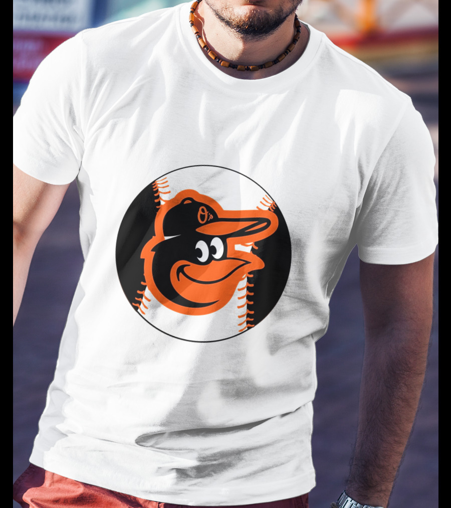 Orioles Baseball Logo Hot Dog Race Fun T-Shirt