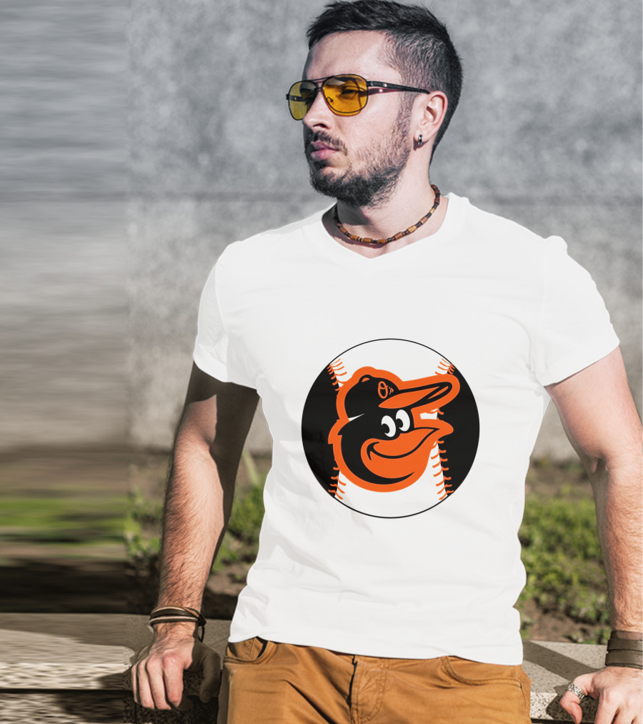 Orioles Baseball Logo Hot Dog Race Fun T-Shirt
