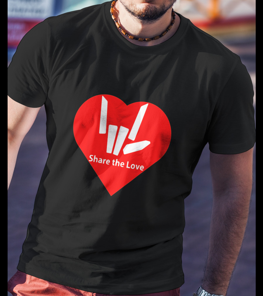 Share The Love Heart Symbol With Hand Gesture T-Shirt