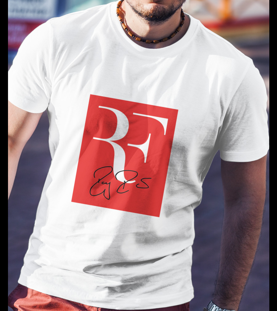 RF Roger Federer Signature Red Background Perfect Tennis T-Shirt