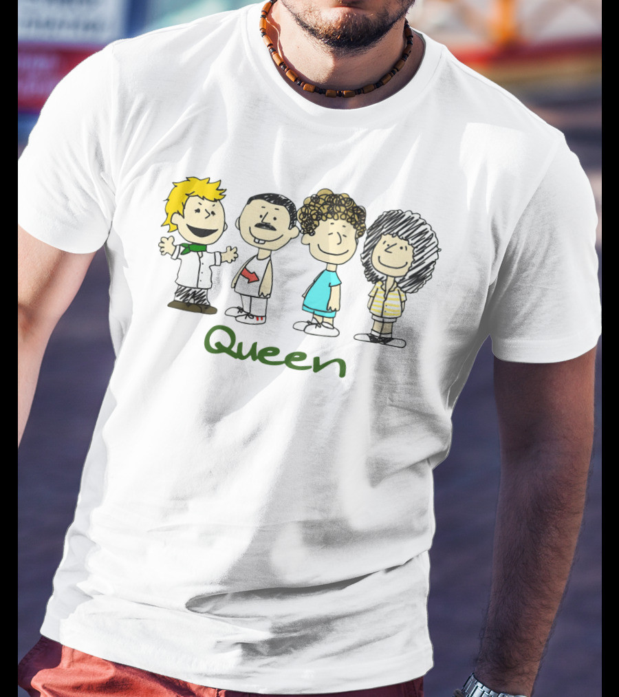 Peanuts Characters Dressed As Queen Band Members T-Shirt