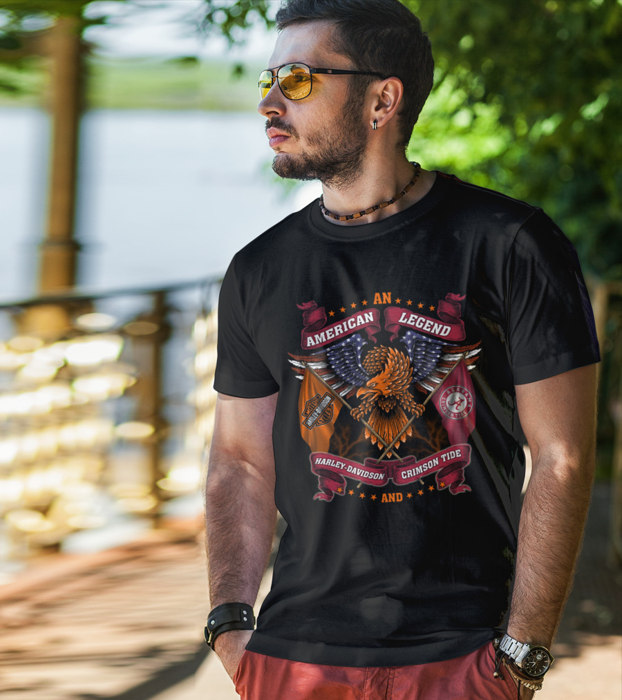 American Legend Harley Davidson Alabama Crimson Tide T-Shirt