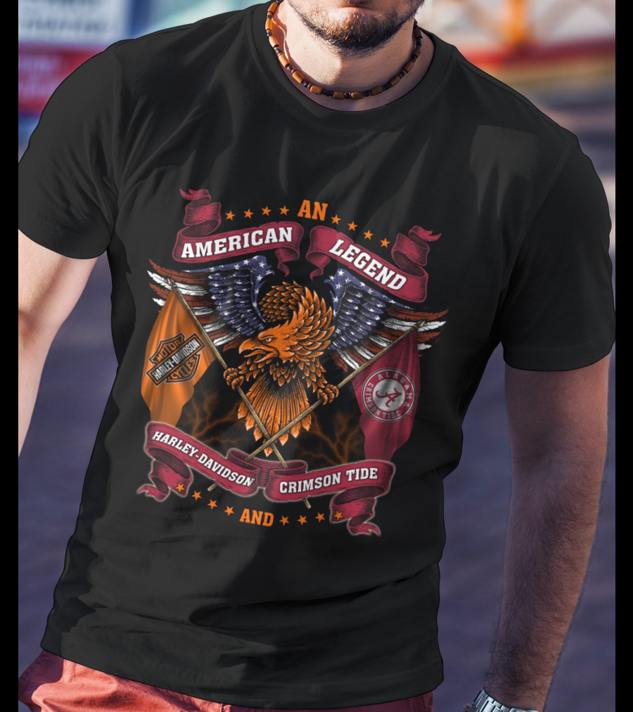 American Legend Harley Davidson Alabama Crimson Tide T-Shirt