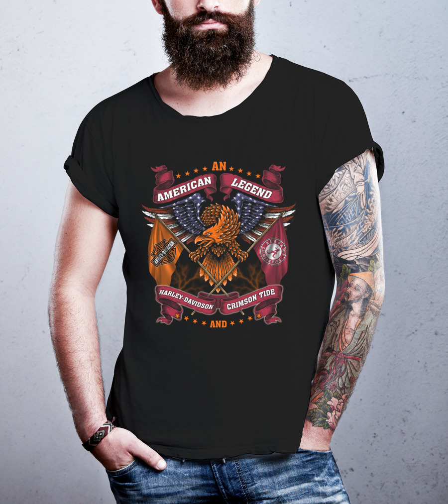 American Legend Harley Davidson Alabama Crimson Tide T-Shirt