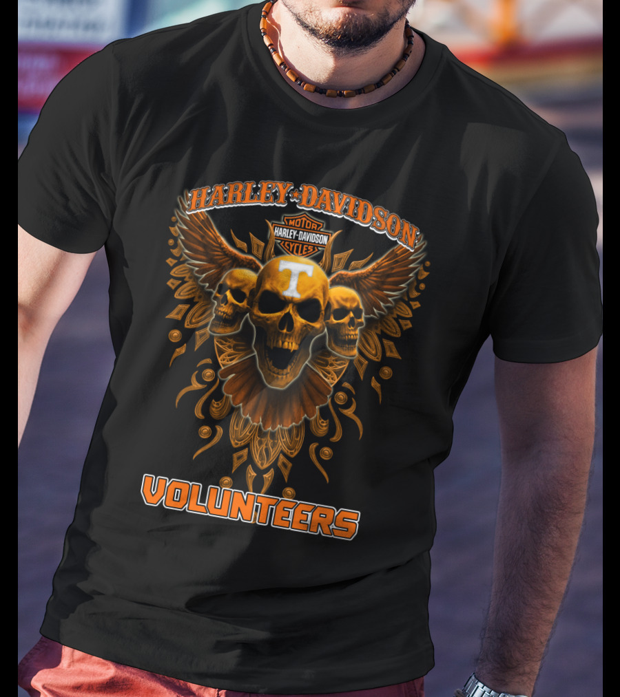 Harley Davidson Motor Cycles Volunteers Tennessee T-Shirt