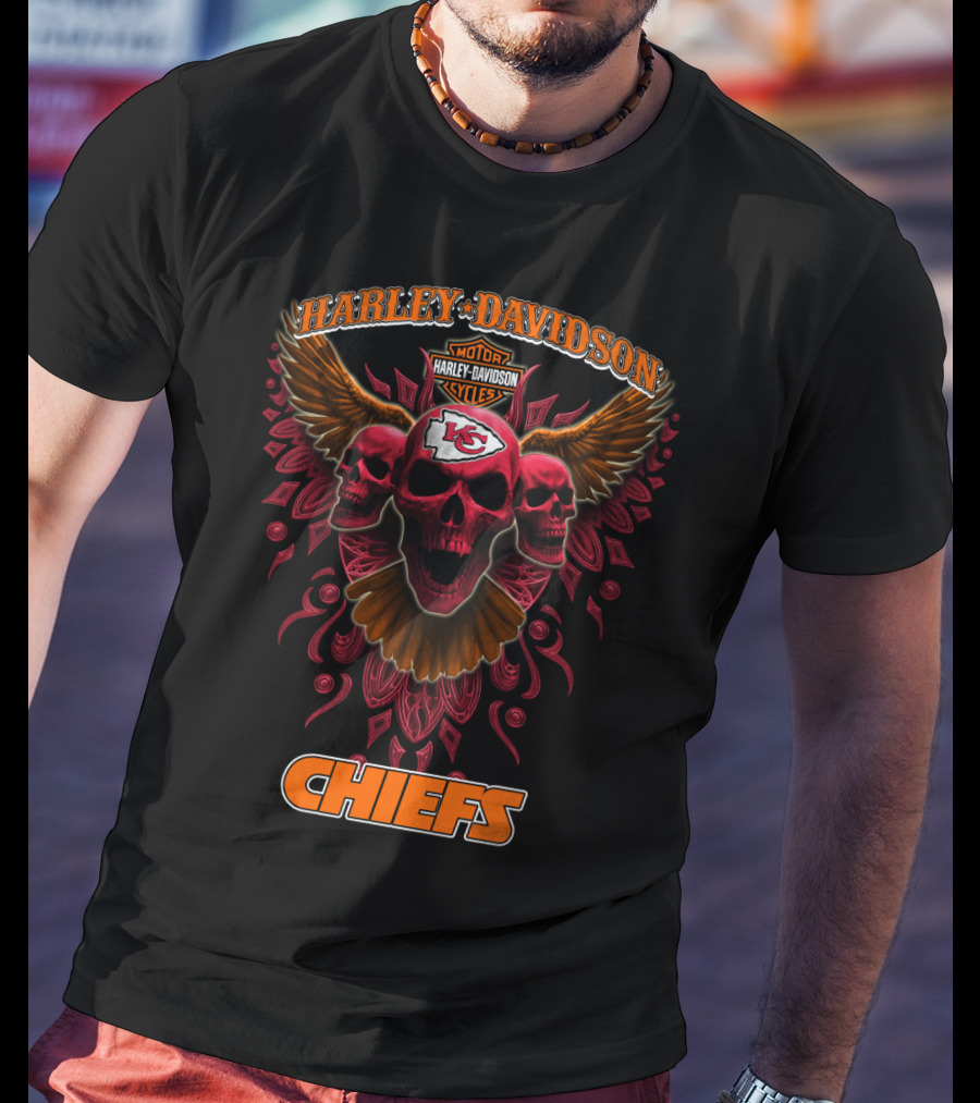Harley Davidson Motorcycles Kansas City Chiefs Chiefs T-Shirt