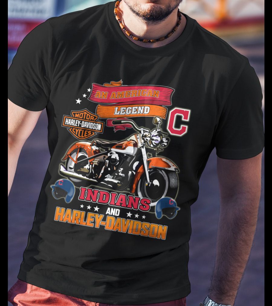 An American Legend Indians And Harley Davidson Motor Cycles C T-Shirt