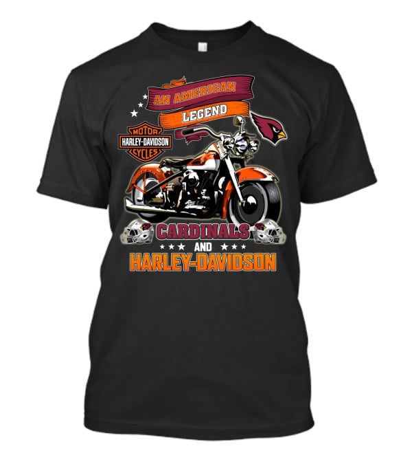An American Legend Cardinals And Harley Davidson Motor Cycles T-Shirt