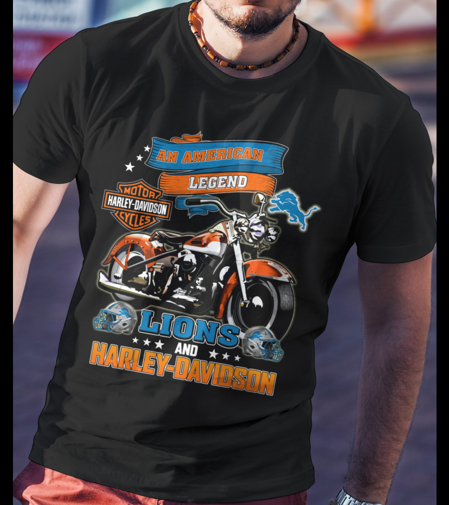 An American Legend Lions And Harley Davidson Motor Harley Davidson Cycles T-Shirt