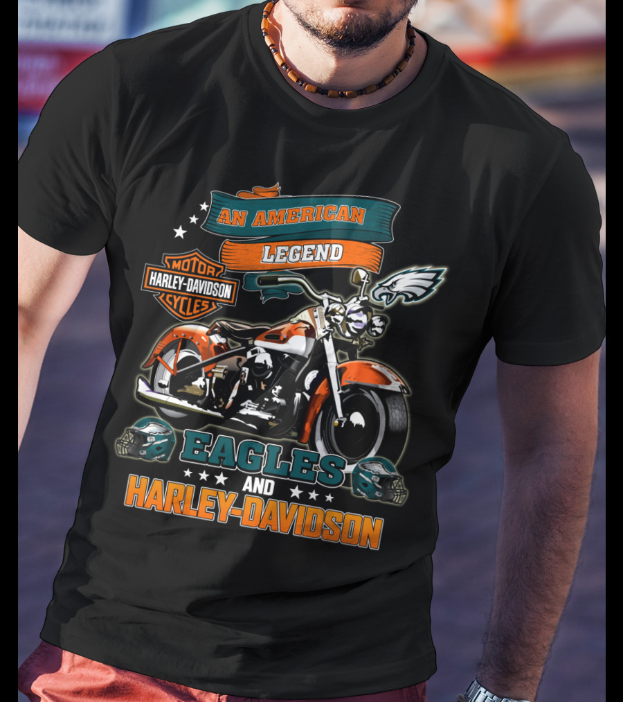 An American Legend Motor Harley Davidson Cycles Eagles And Harley Davidson T-Shirt