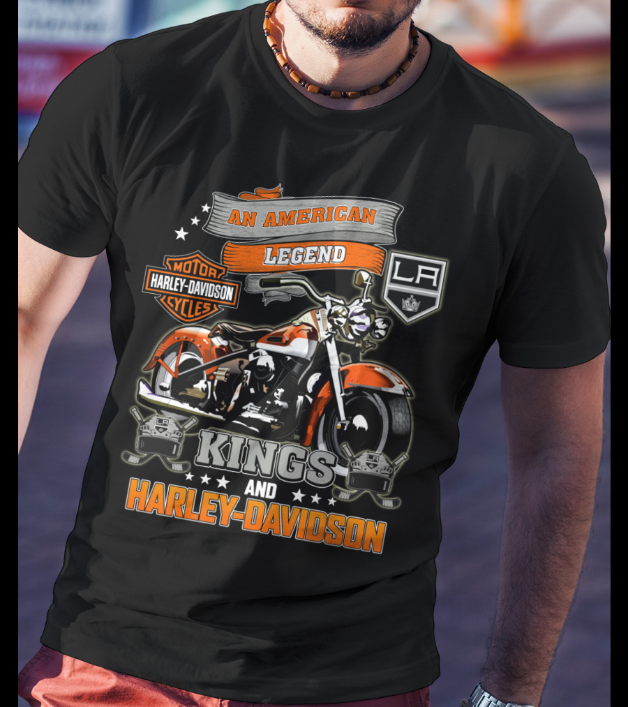 An American Legend La Kings Harley Davidson Motor Cycles T-Shirt