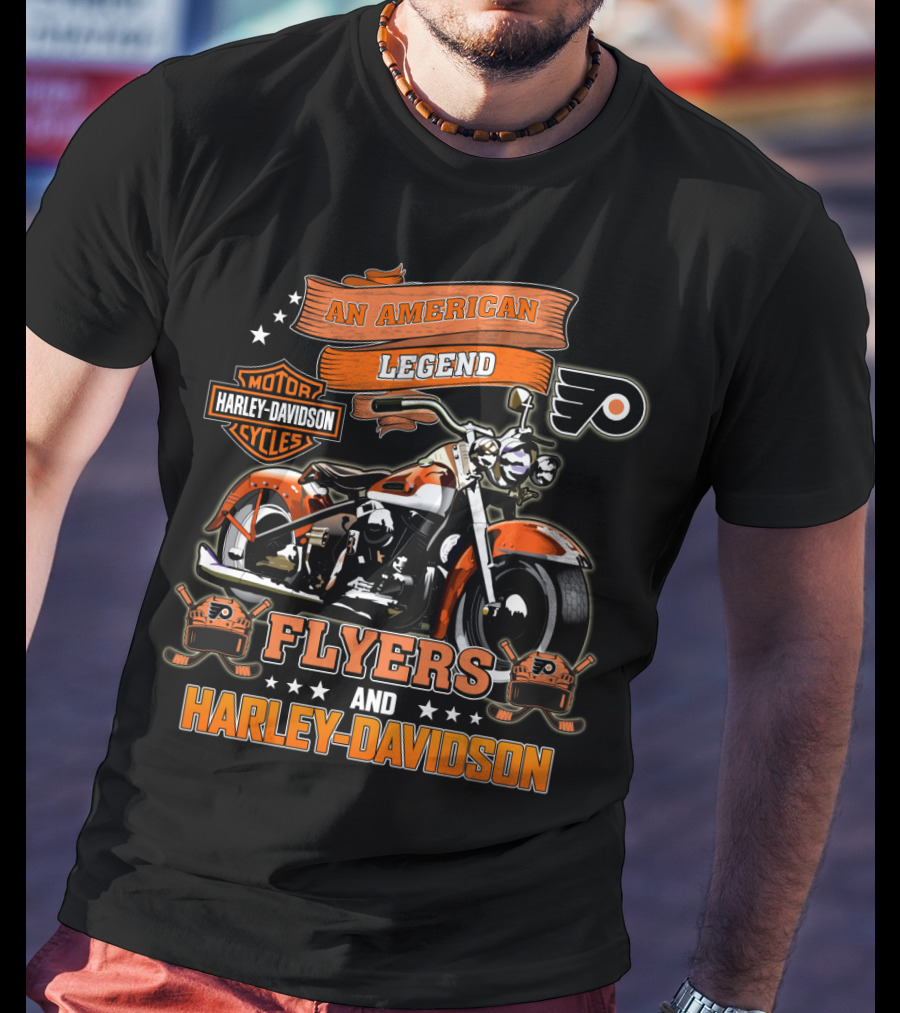 Philadelphia Flyers Harley Davidson An American Legend T-Shirt