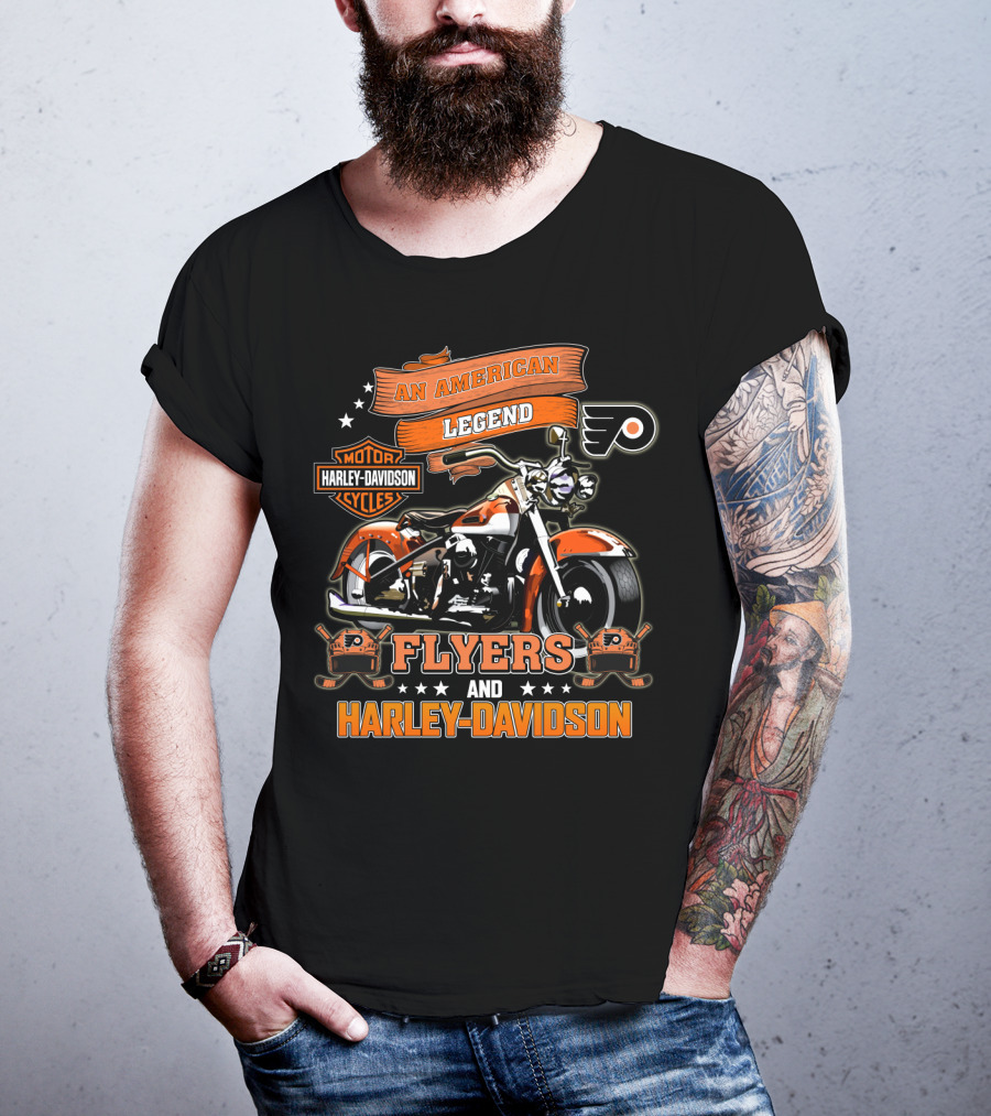 Philadelphia Flyers Harley Davidson An American Legend T-Shirt