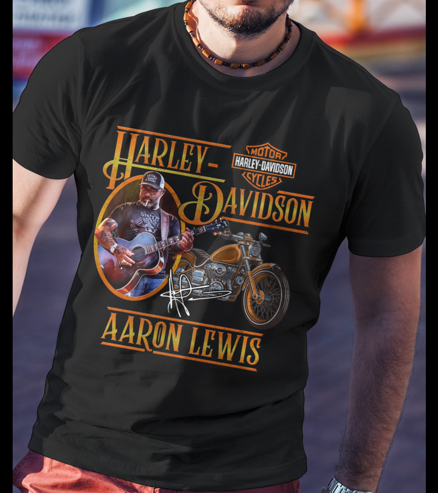 Harley Davidson Aaron Lewis Motor Cycles T-Shirt