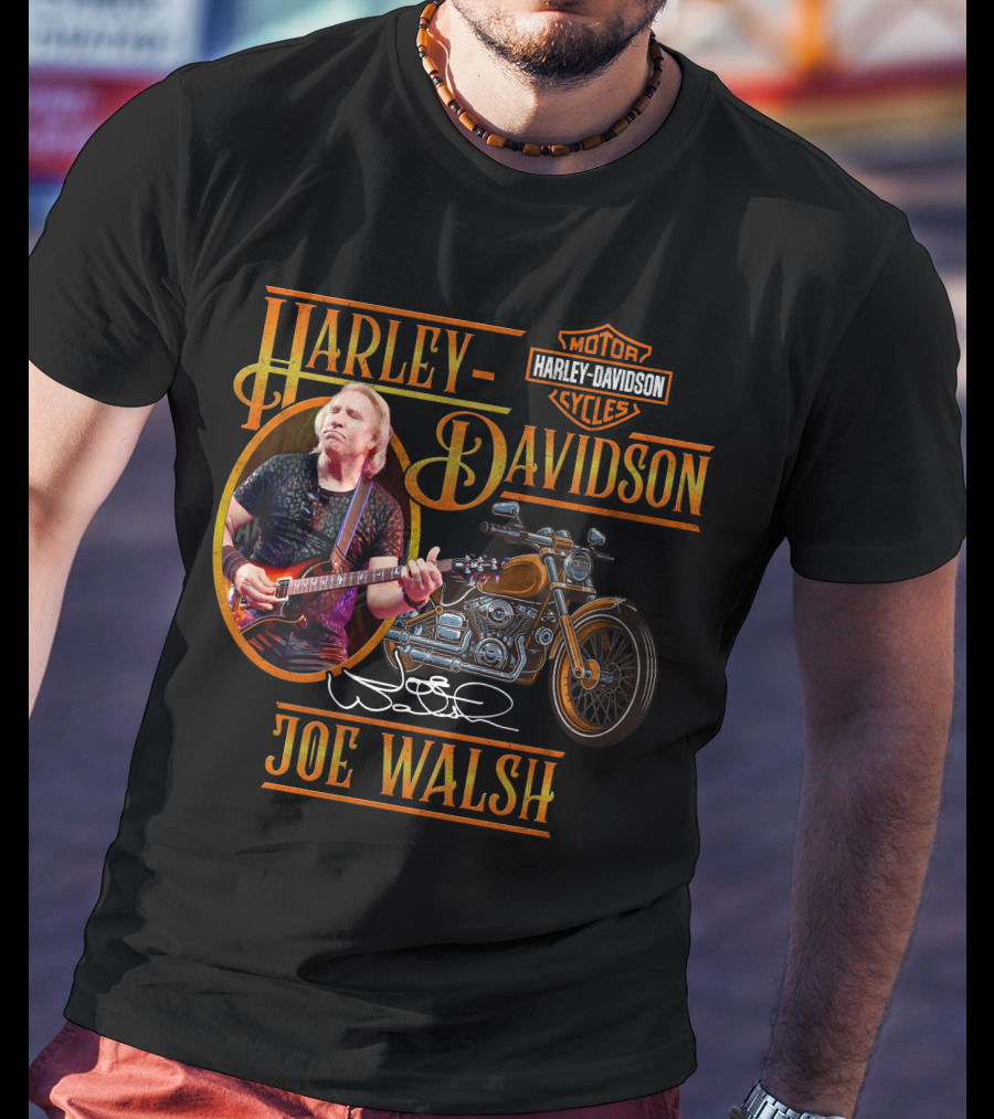 Harley Davidson Joe Walsh Motorcycle Rock Music T-Shirt