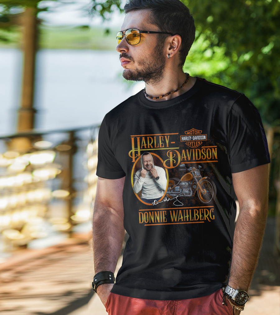 Harley Davidson Donnie Wahlberg Motor Cycles T-Shirt