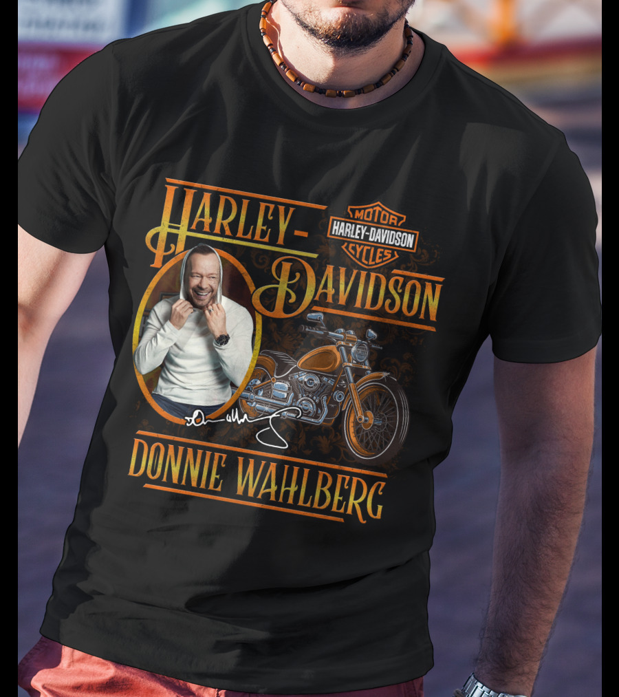 Harley Davidson Donnie Wahlberg Motor Cycles T-Shirt