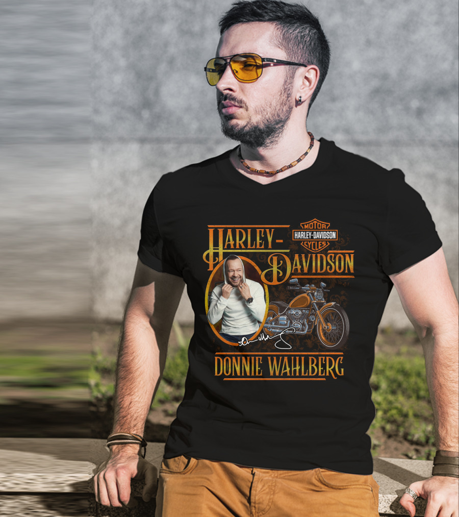 Harley Davidson Donnie Wahlberg Motor Cycles T-Shirt