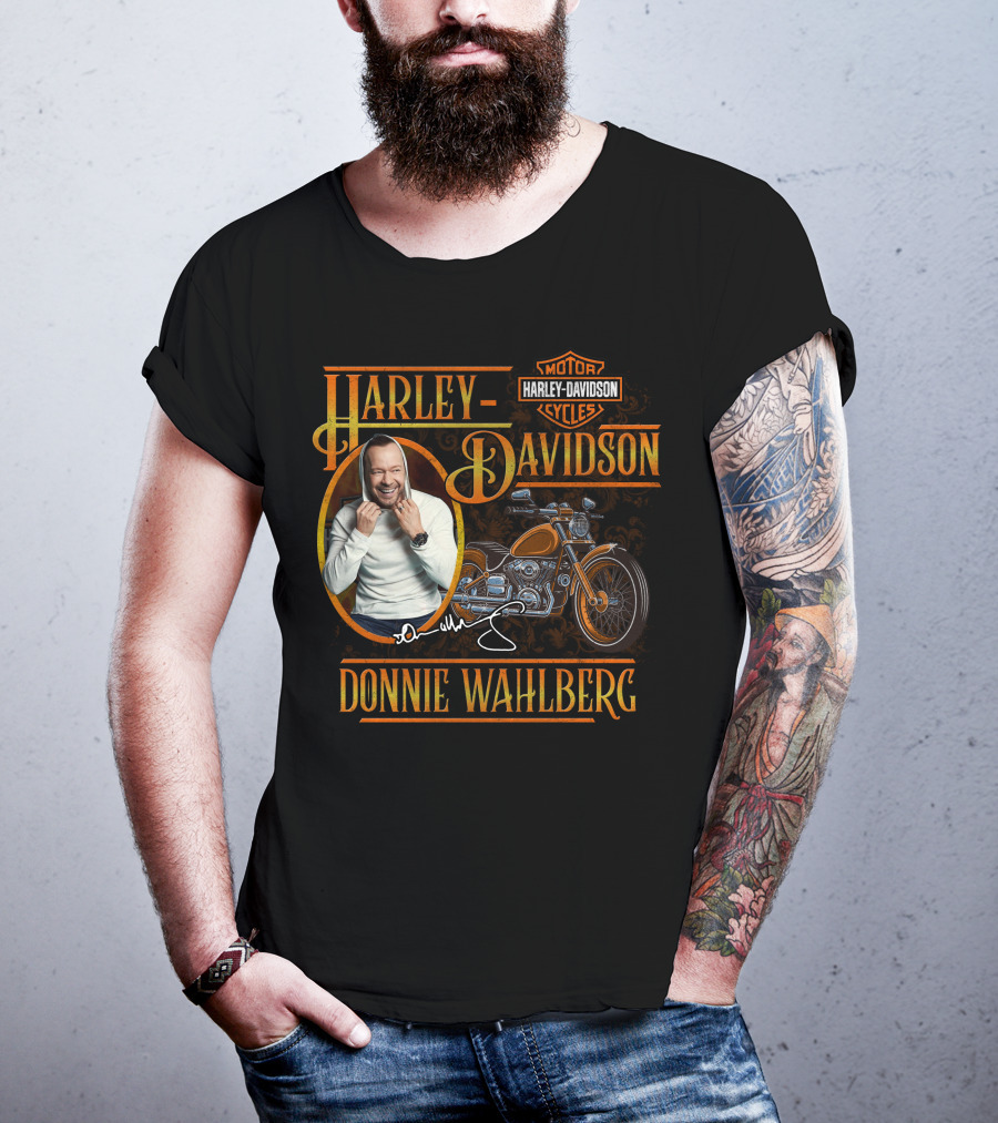 Harley Davidson Donnie Wahlberg Motor Cycles T-Shirt