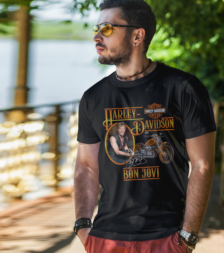 Harley Davidson Bon Jovi Motor Cycles T-Shirt