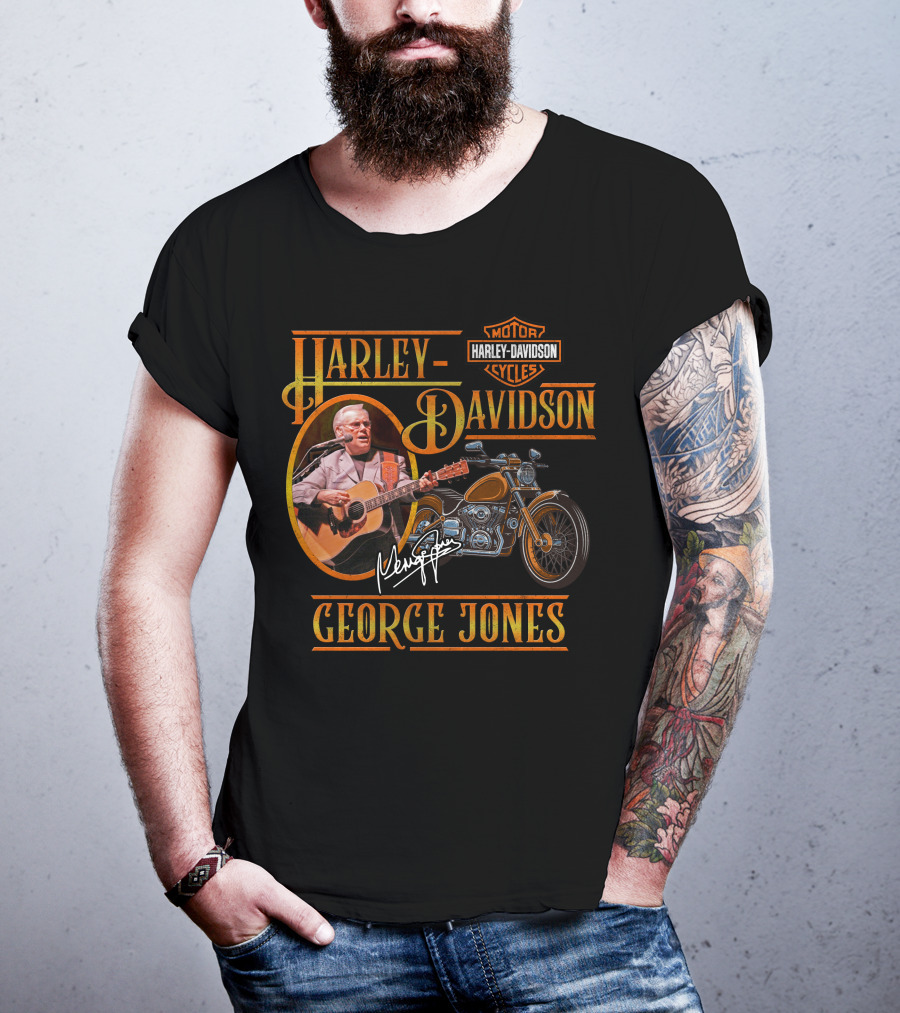 Harley Davidson George Jones Motorcycle Music T-Shirt