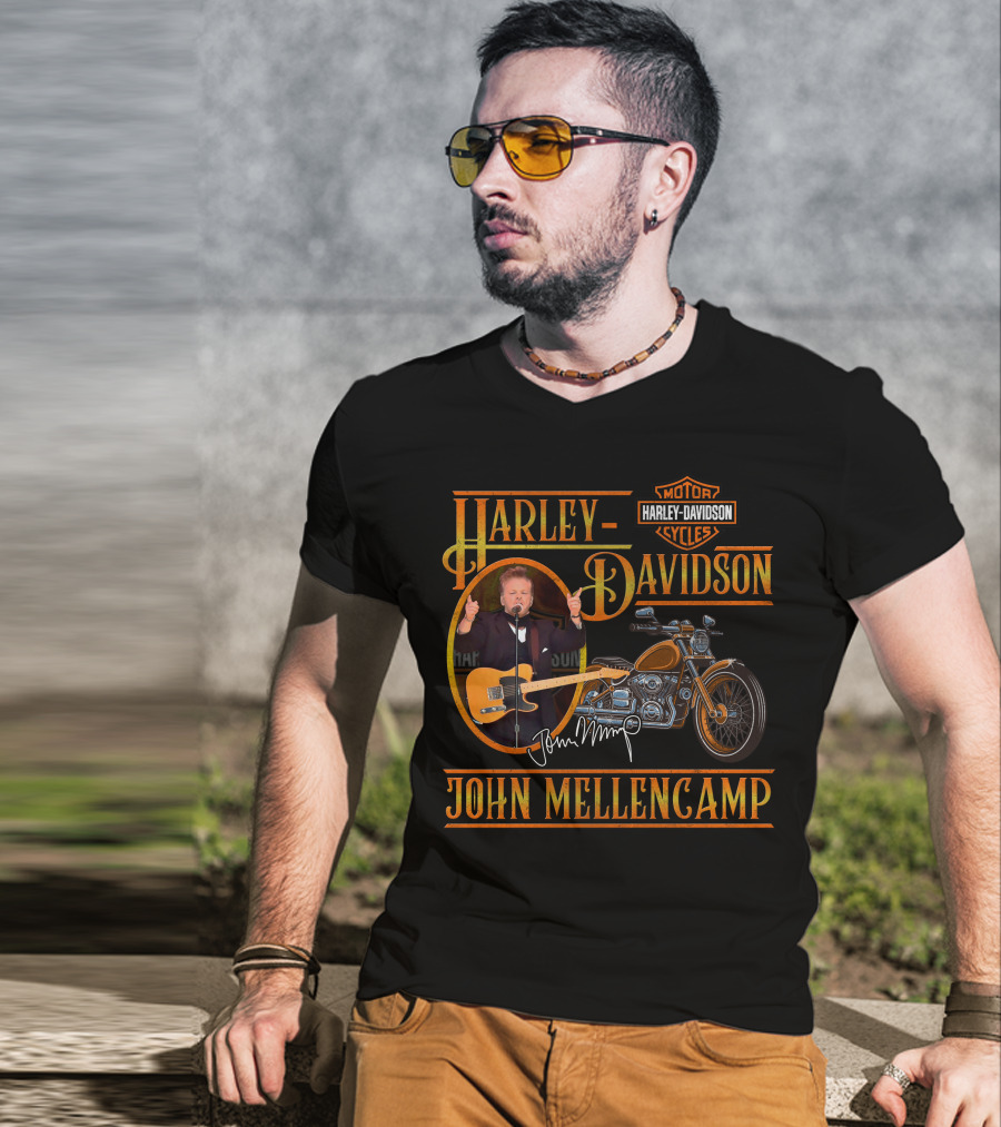 Harley Davidson John Mellencamp Motorcycle Enthusiast Edition T-Shirt