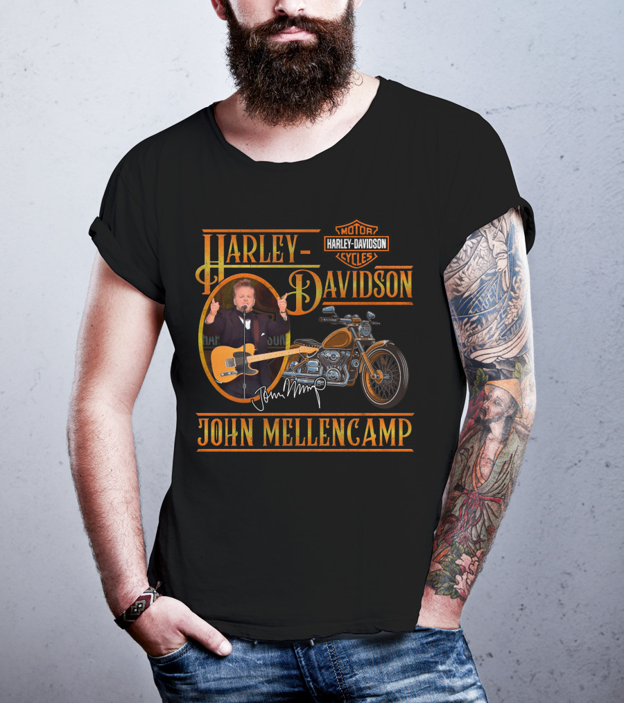 Harley Davidson John Mellencamp Motorcycle Enthusiast Edition T-Shirt