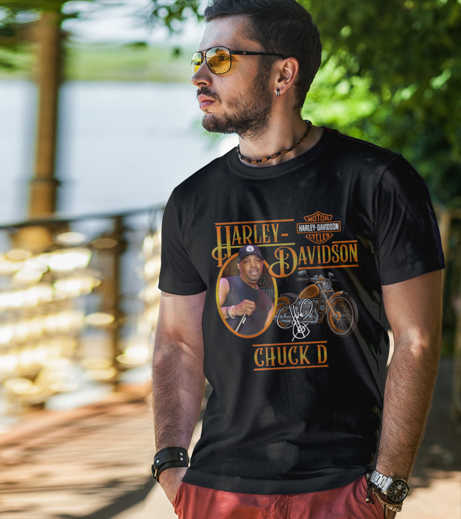 Harley Davidson Motorcycle Chuck D T-Shirt