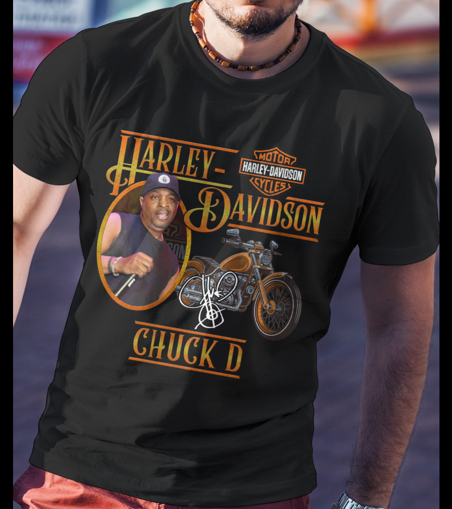 Harley Davidson Motorcycle Chuck D T-Shirt