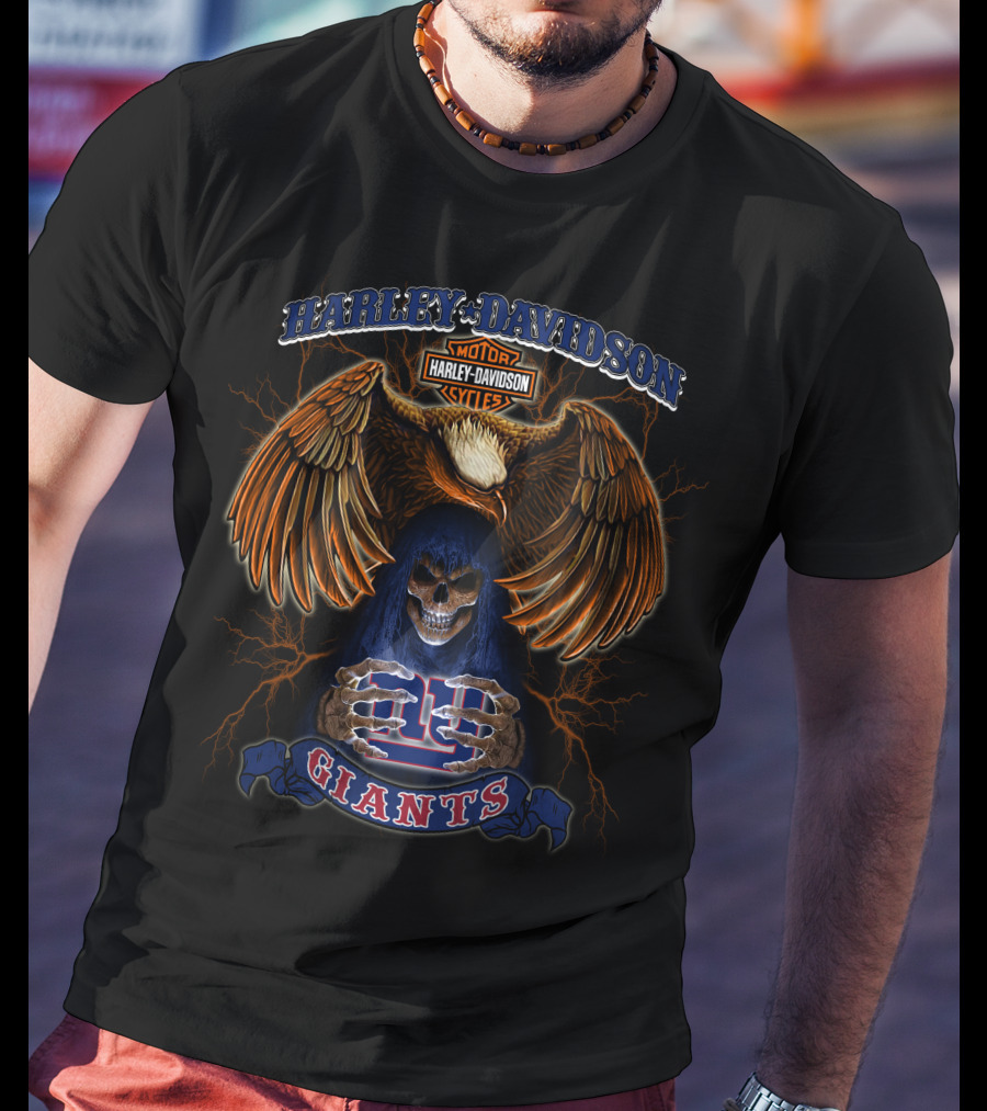 Harley Davidson Giants New York Nfl T-Shirt