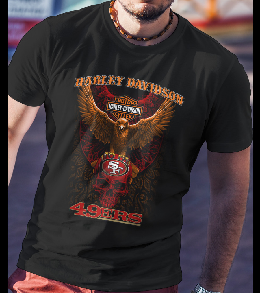 Harley Davidson 49ers Motor Cycles Sf T-Shirt