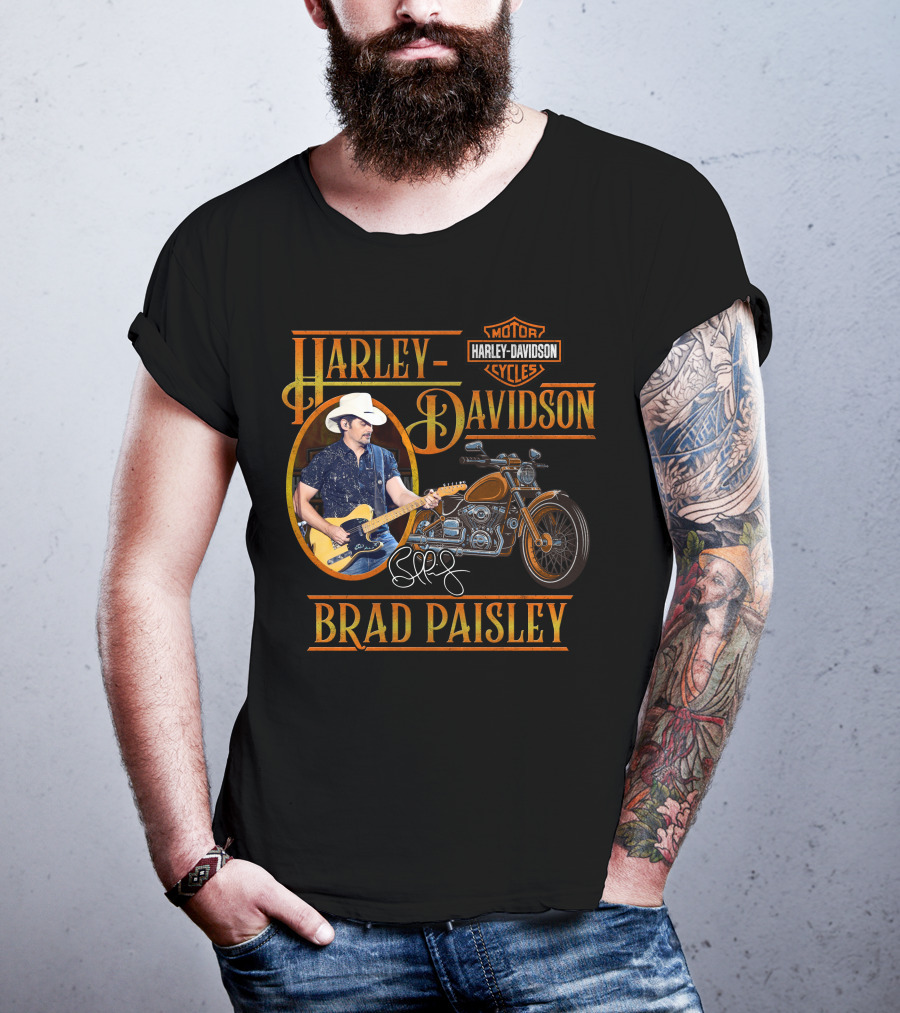 Brad Paisley Harley Davidson Motor Cycles T-Shirt