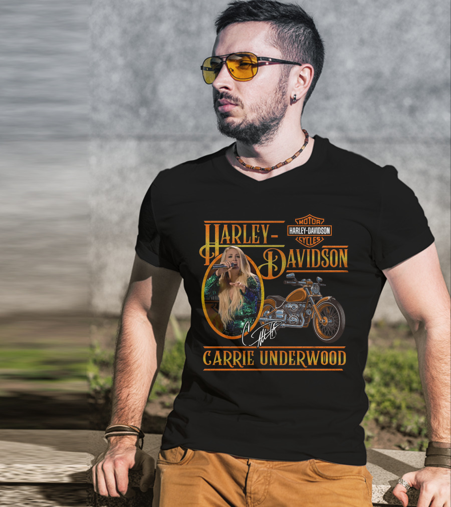 Harley Davidson Motorcycles Carrie Underwood Signature T-Shirt