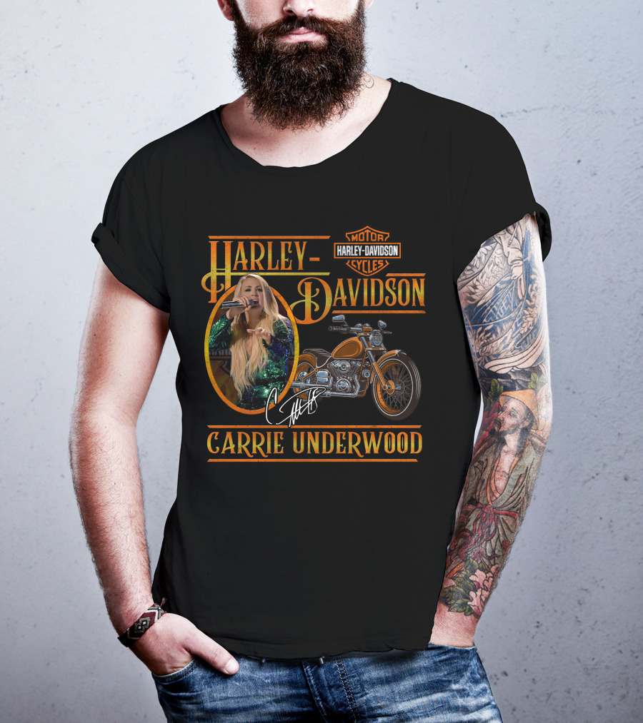Harley Davidson Motorcycles Carrie Underwood Signature T-Shirt