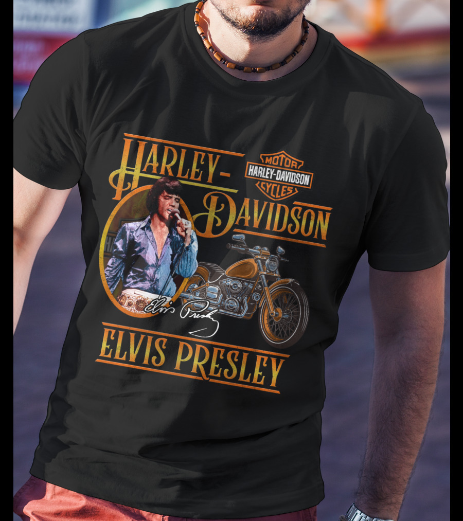 Harley Davidson Elvis Presley Motor Cycles T-Shirt