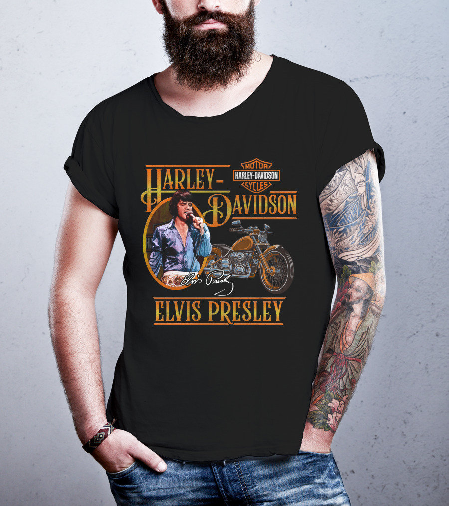 Harley Davidson Elvis Presley Motor Cycles T-Shirt