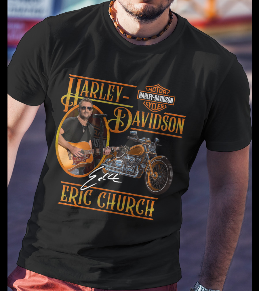 Eric Church Harley Davidson Motor Cycles T-Shirt