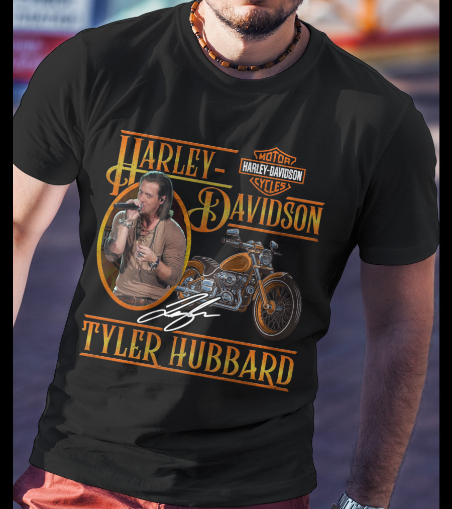 Harley Davidson Tyler Hubbard Motorcycles T-Shirt