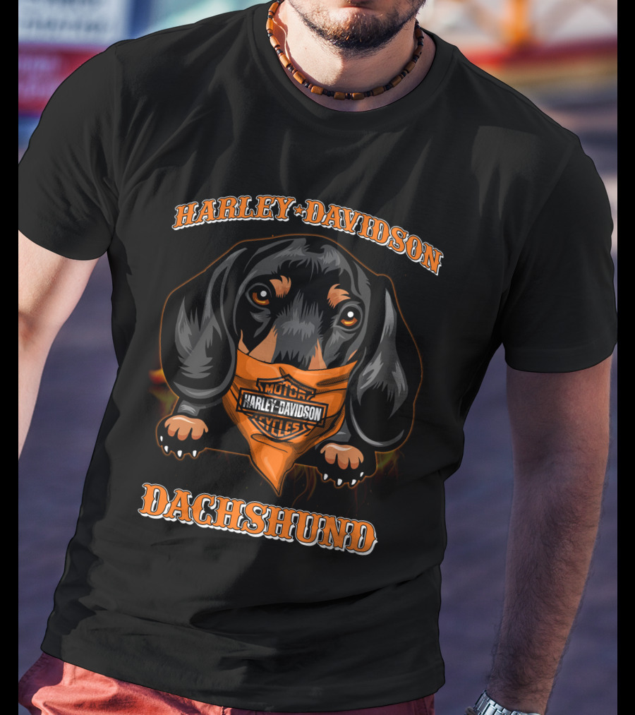 Harley Davidson Dachshund Motorcycles T-Shirt