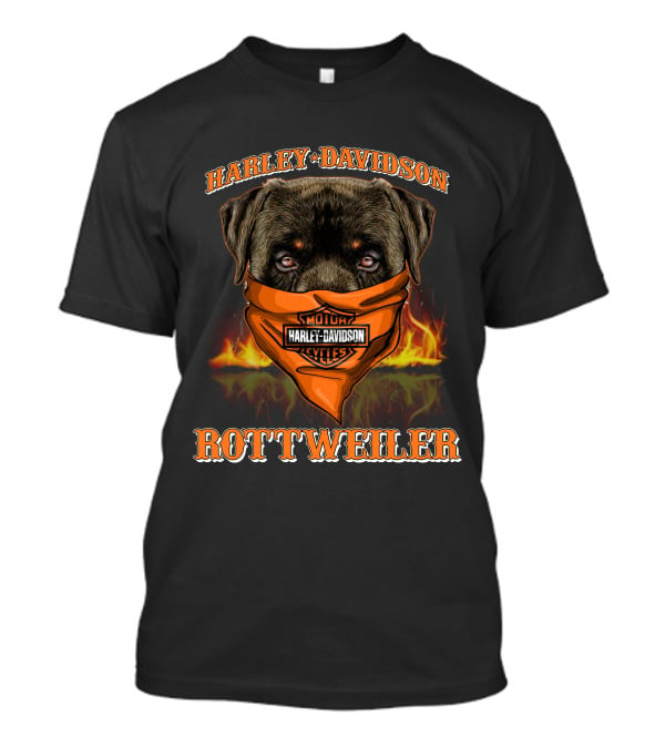 Harley Davidson Motor Cycles Rottweiler T-Shirt