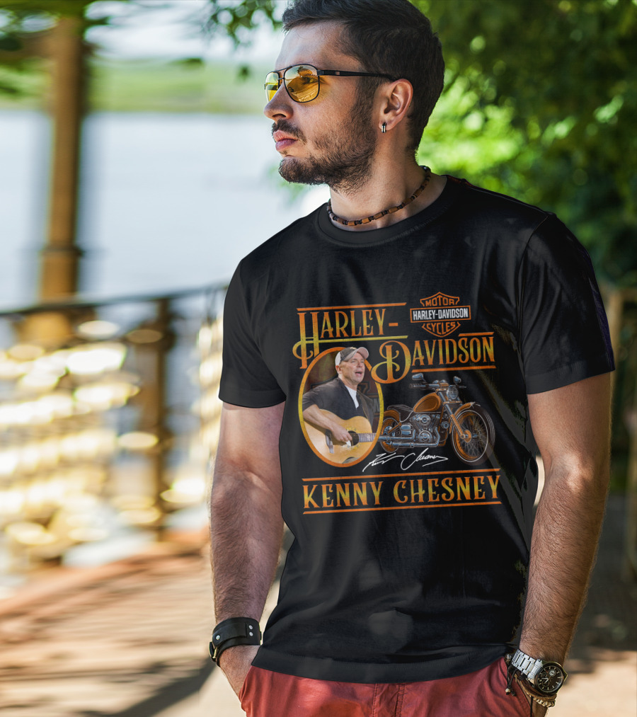 Kenny Chesney Harley Davidson Motor Cycles T-Shirt