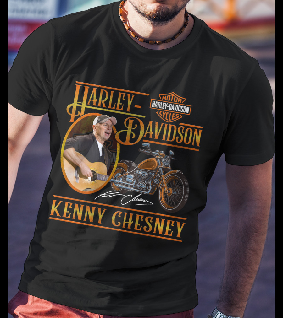Kenny Chesney Harley Davidson Motor Cycles T-Shirt