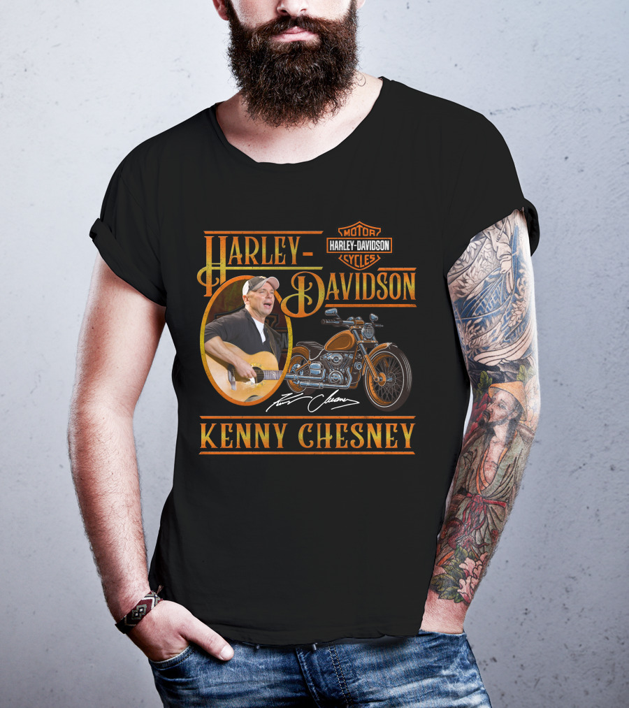 Kenny Chesney Harley Davidson Motor Cycles T-Shirt