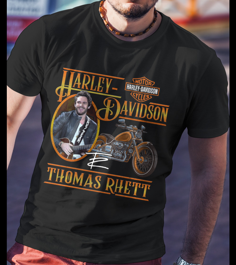 Thomas Rhett Harley Davidson Motor Cycles T-Shirt