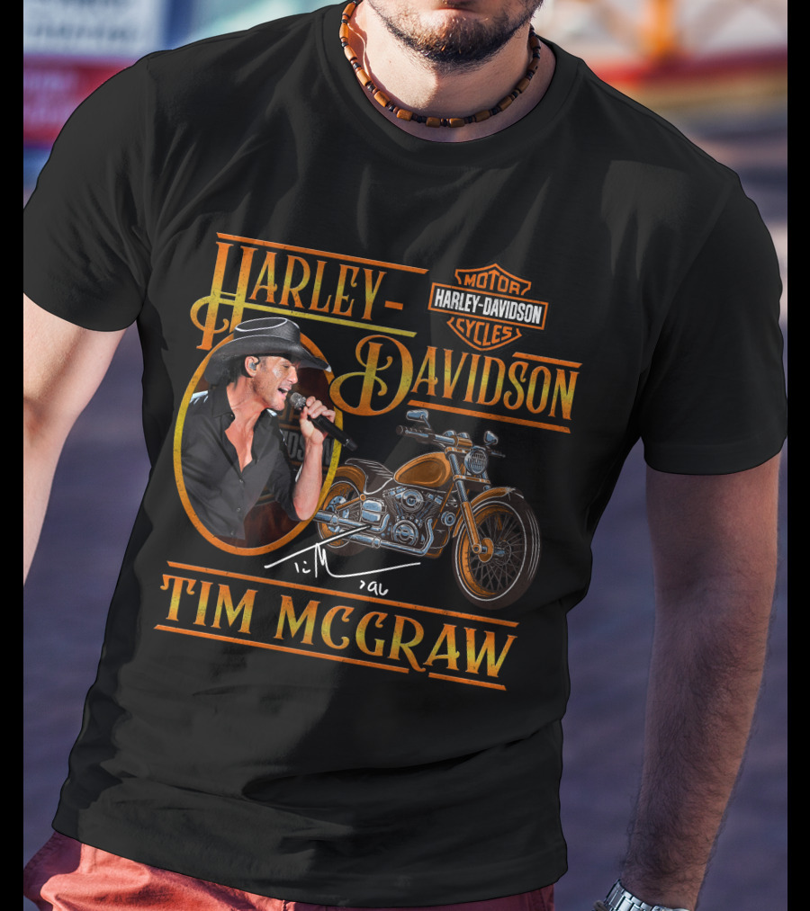 Harley Davidson Tim Mcgraw Motor Cycles T-Shirt