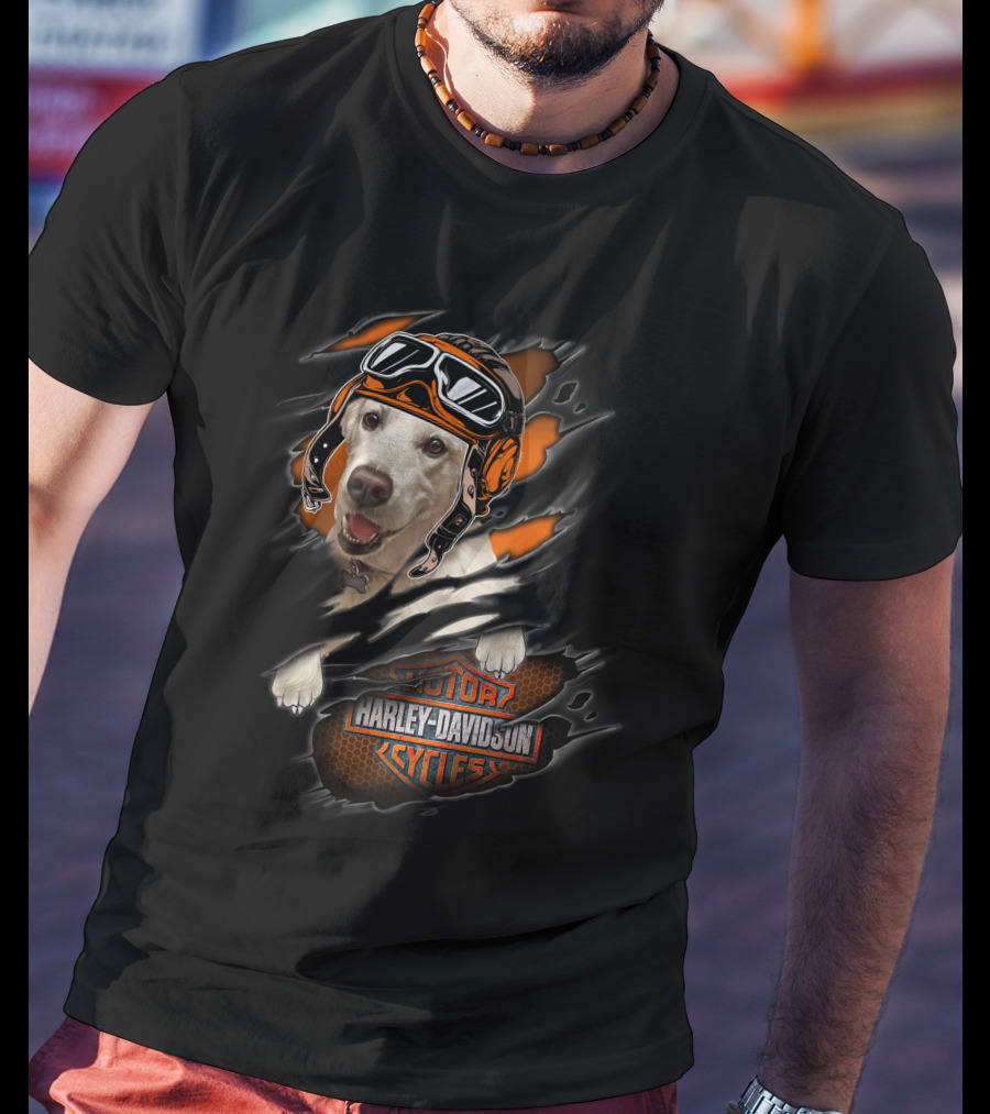 Labrador Retriever Harley Davidson Motor Cycles T-Shirt