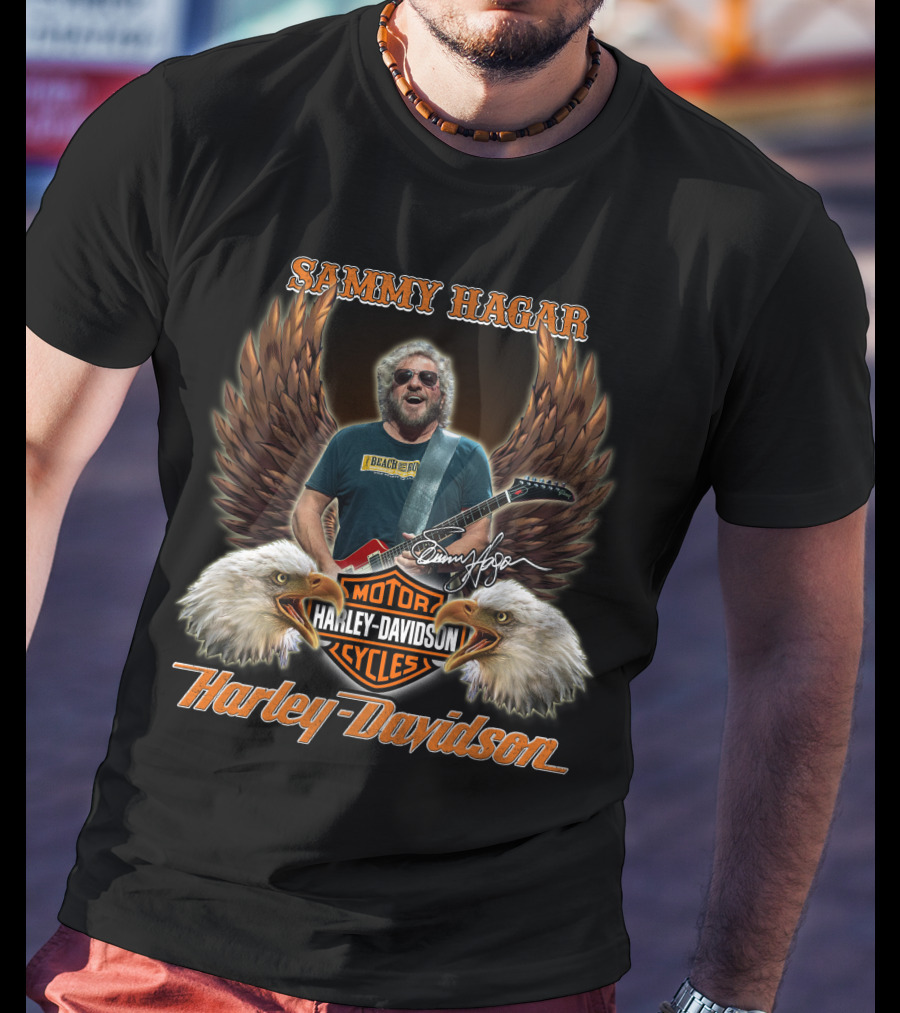 Sammy Hagar Harley Davidson Motorcycles Eagles T-Shirt