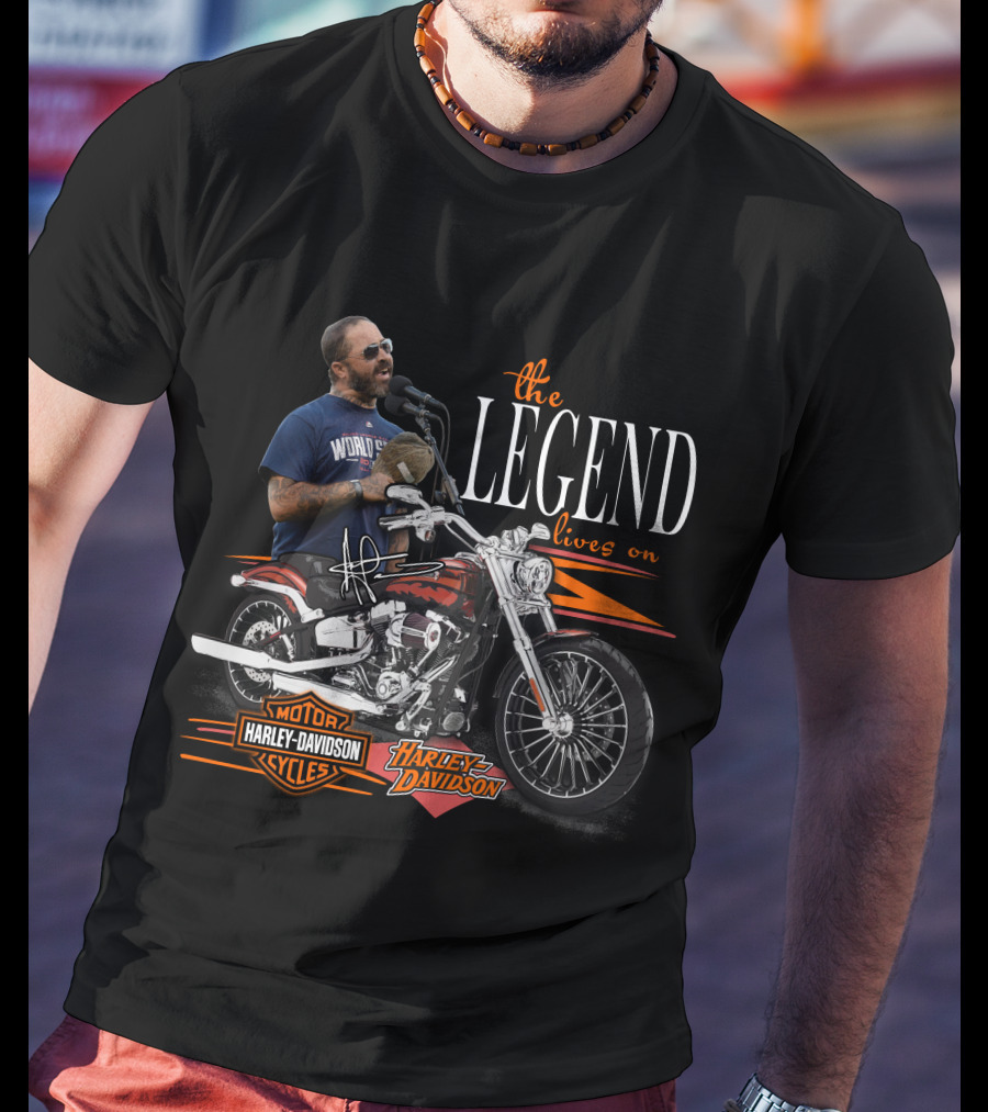 The Legend Lives On Harley Davidson Aaron Lewis World Tour T-Shirt