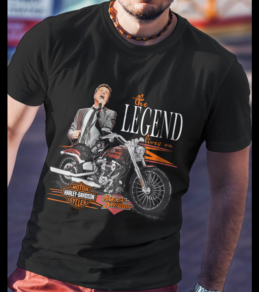 The Legend Lives On Donny Osmond Harley Davidson Motorcycles T-Shirt